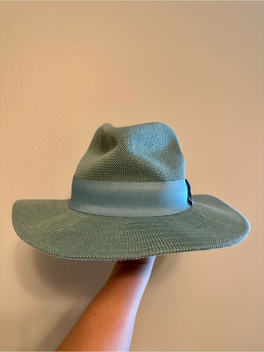Anthropologie Rowan Rancher Hat Blue Packable Wide Brim Fedora